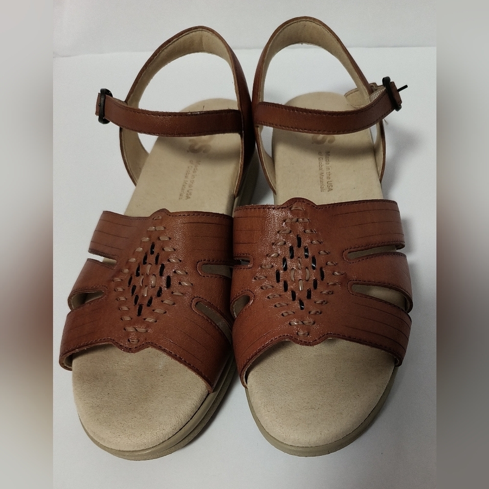 SAS Huarache Leather Sandals / Size 9N - Picture 2 of 5